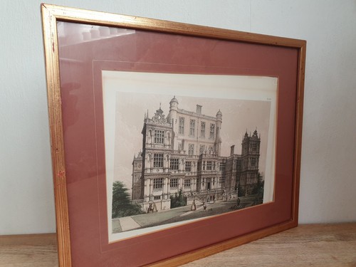 Antique lithograph wollaton - antique,