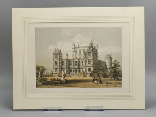 Antique lithograph wollaton - antique,
