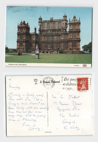 Vintage postcard wollaton hall - postcard,