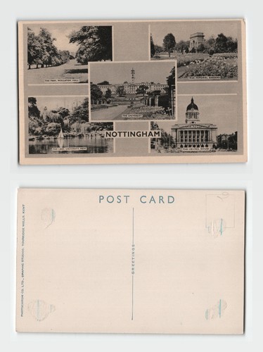 Nottingham multi view postcard - multi-view,
