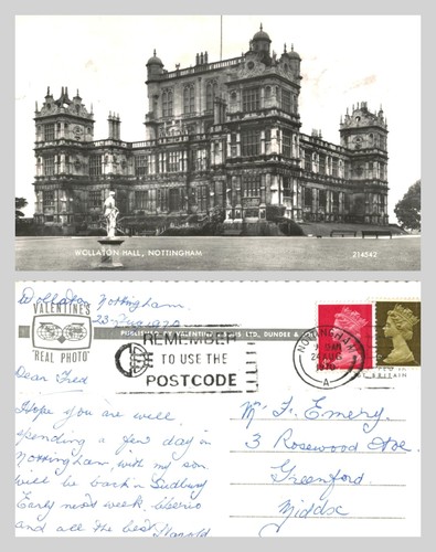 Vintage postcard wollaton - postcard,
