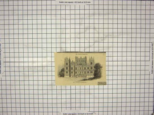 Original old antique print - old,