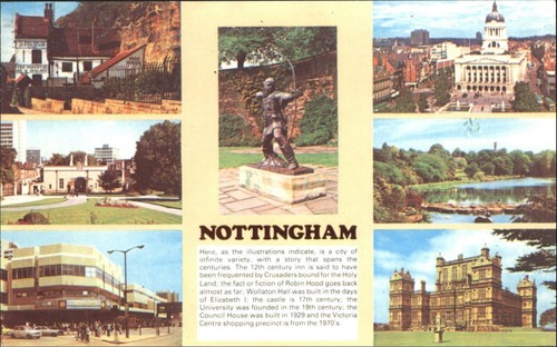 Vintage nottingham postcard - vintage,
