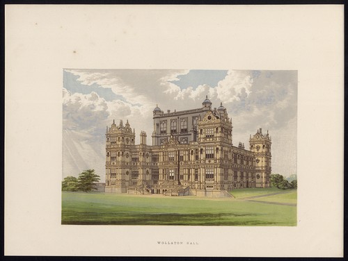 Antique print wollaton - antique, print-wollaton