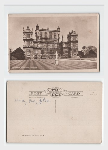 Vintage postcard wollaton hall - vintage,