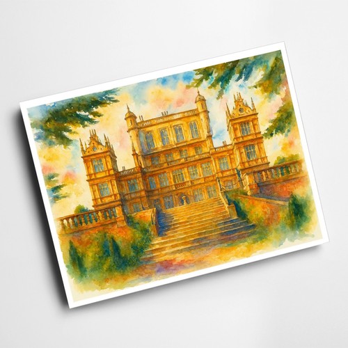 Print wollaton hall - a6,