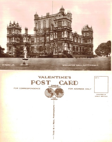 Vintage postcard wollaton - vintage,